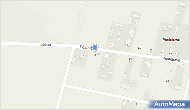 Postołowo, Postołowo, 4, mapa Postołowo