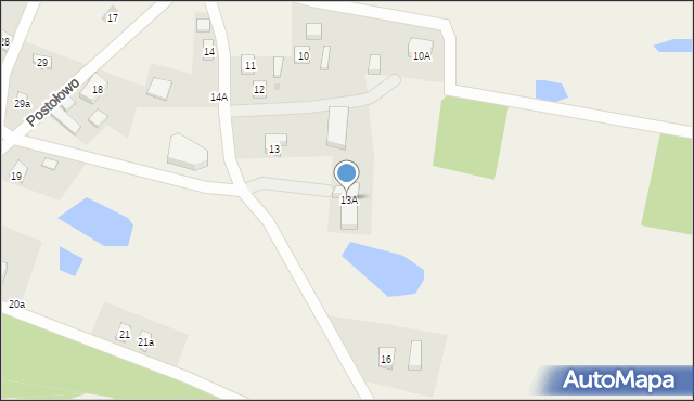 Postołowo, Postołowo, 13A, mapa Postołowo