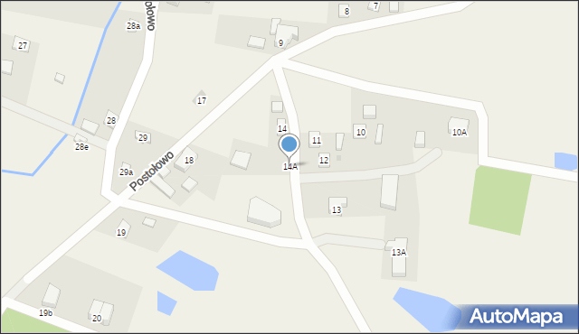 Postołowo, Postołowo, 14A, mapa Postołowo