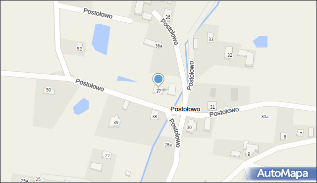 Postołowo, Postołowo, 37, mapa Postołowo