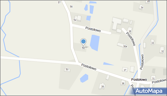 Postołowo, Postołowo, 52, mapa Postołowo