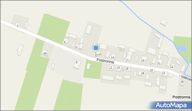 Postronna, Postronna, 12, mapa Postronna