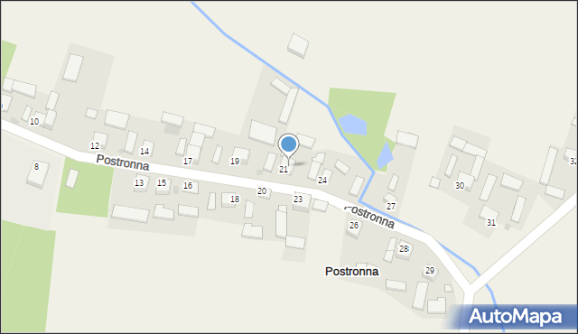Postronna, Postronna, 22, mapa Postronna