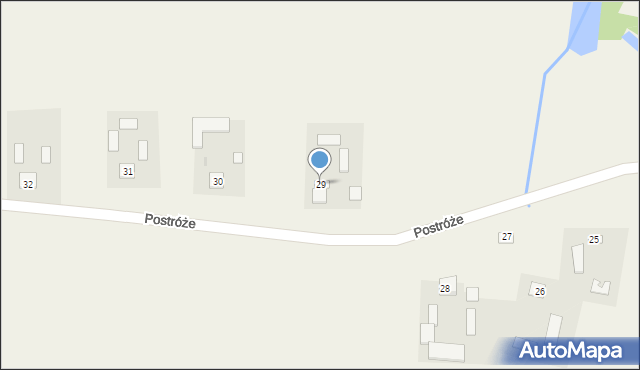 Postróże, Postróże, 29, mapa Postróże
