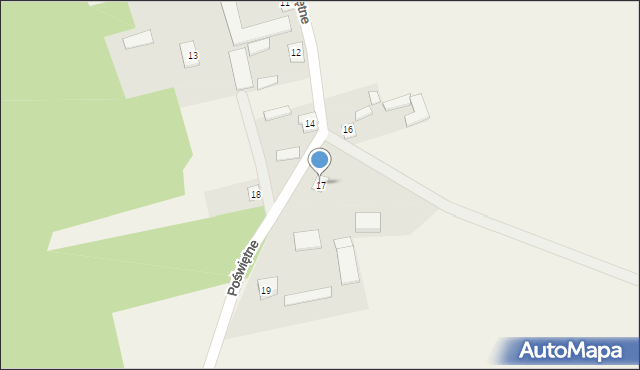 Poświętne, Poświętne, 17, mapa Poświętne