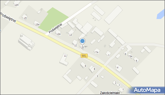Poświętne, Poświętne, 10, mapa Poświętne