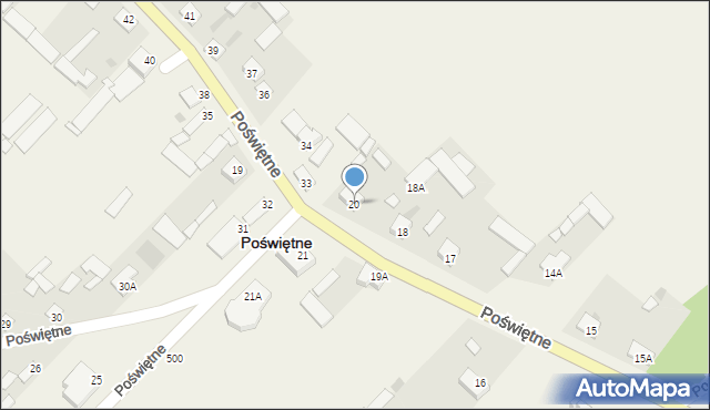 Poświętne, Poświętne, 20, mapa Poświętne