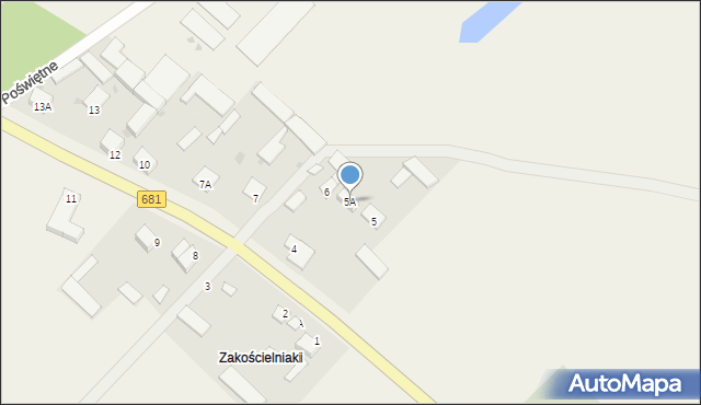 Poświętne, Poświętne, 5A, mapa Poświętne
