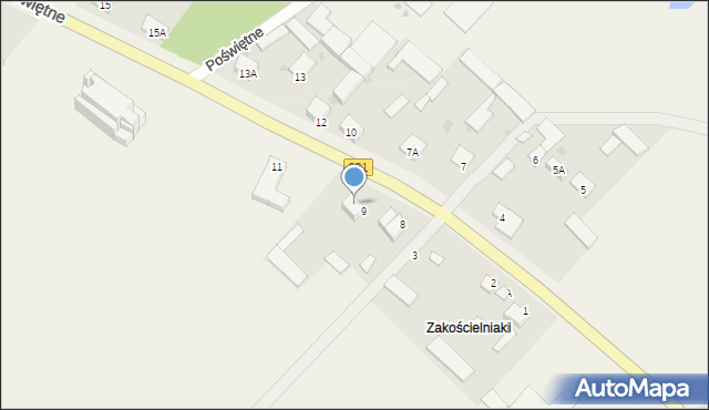 Poświętne, Poświętne, 9A, mapa Poświętne