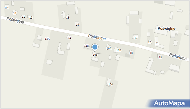 Poświętne, Poświętne, 16c, mapa Poświętne