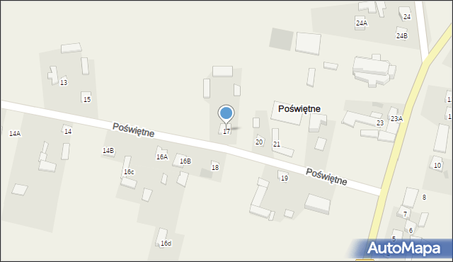 Poświętne, Poświętne, 17, mapa Poświętne