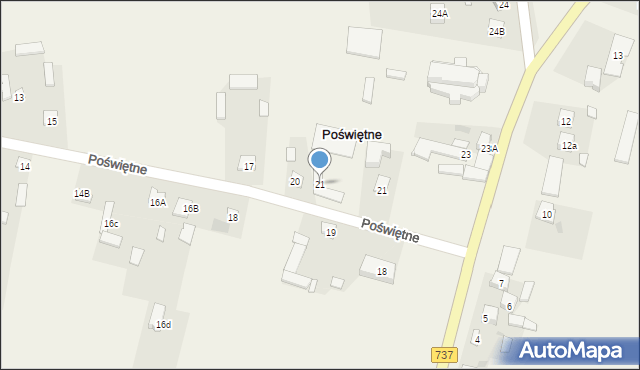 Poświętne, Poświętne, 21, mapa Poświętne