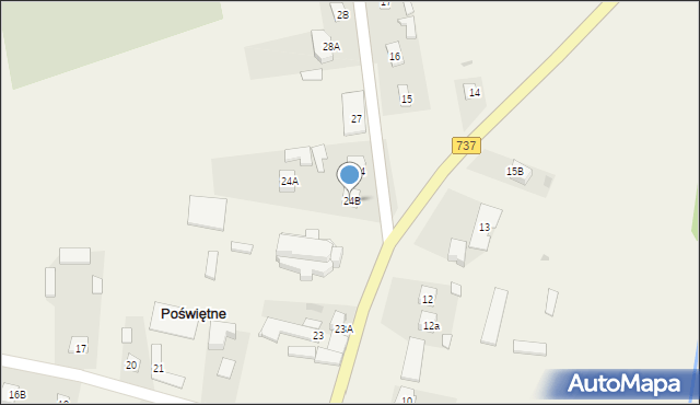 Poświętne, Poświętne, 24B, mapa Poświętne