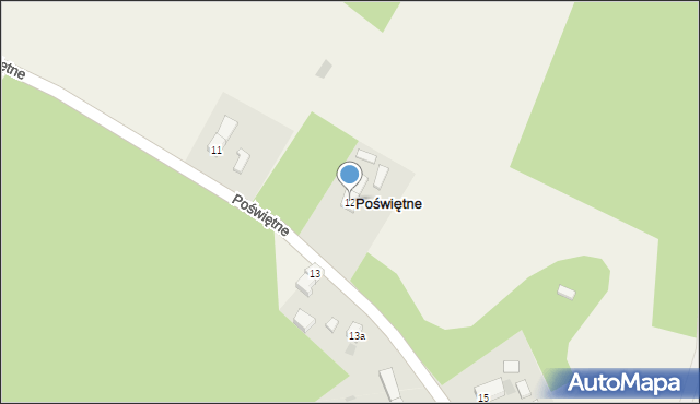 Poświętne, Poświętne, 12, mapa Poświętne
