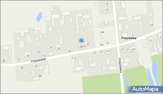 Poszewka, Poszewka, 26, mapa Poszewka