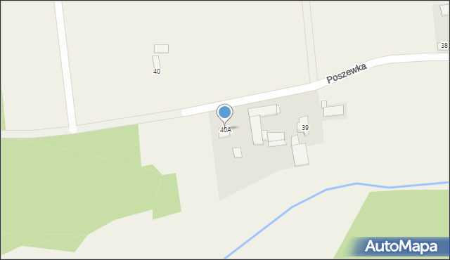 Poszewka, Poszewka, 40A, mapa Poszewka