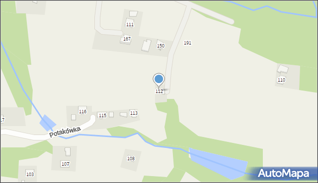 Potakówka, Potakówka, 112, mapa Potakówka