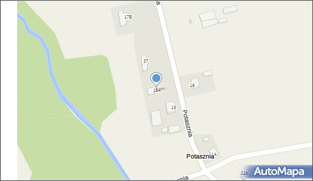 Potasznia, Potasznia, 18A, mapa Potasznia