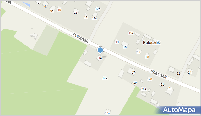 Potoczek, Potoczek, 14, mapa Potoczek