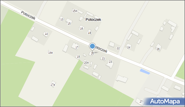 Potoczek, Potoczek, 20, mapa Potoczek