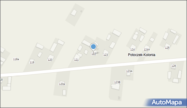 Potoczek, Potoczek, 122, mapa Potoczek