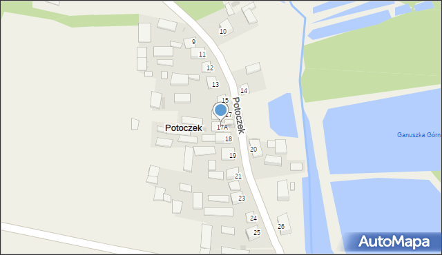 Potoczek, Potoczek, 17A, mapa Potoczek