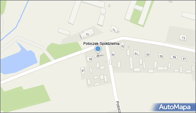 Potoczek, Potoczek, 65, mapa Potoczek