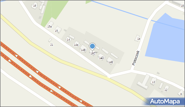 Potoczek, Potoczek, 14C, mapa Potoczek