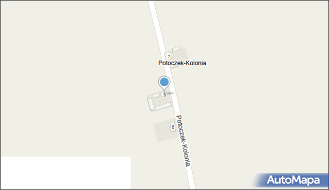 Potoczek-Kolonia, Potoczek-Kolonia, 9, mapa Potoczek-Kolonia