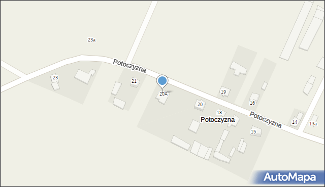 Potoczyzna, Potoczyzna, 20A, mapa Potoczyzna