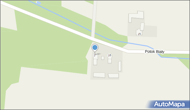 Potok Biały, Potok Biały, 17, mapa Potok Biały
