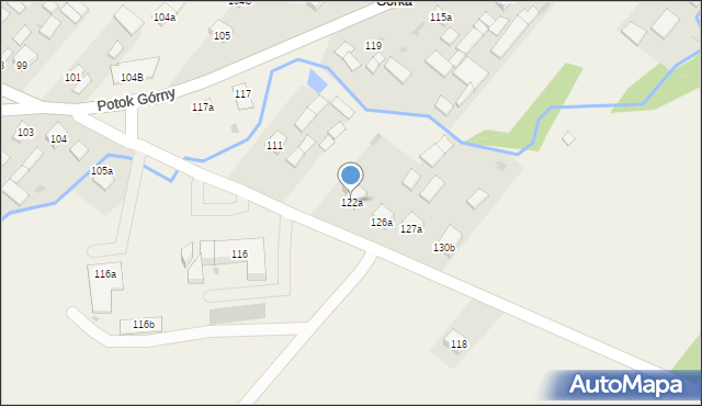Potok Górny, Potok Górny, 122a, mapa Potok Górny