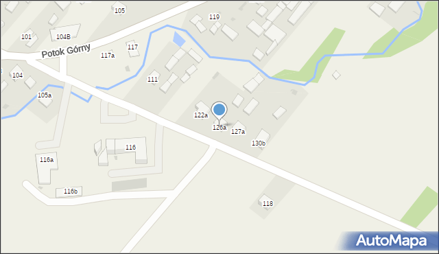 Potok Górny, Potok Górny, 126a, mapa Potok Górny