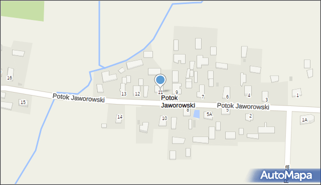 Potok Jaworowski, Potok Jaworowski, 11, mapa Potok Jaworowski