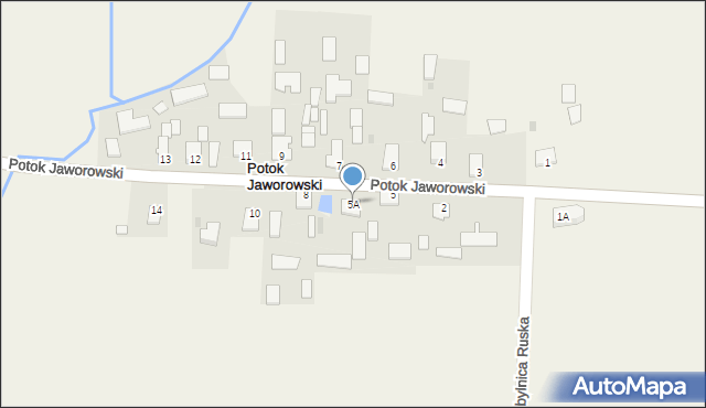 Potok Jaworowski, Potok Jaworowski, 5A, mapa Potok Jaworowski