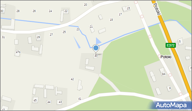 Potoki, Potoki, 40, mapa Potoki