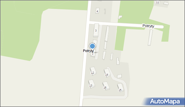 Potryty, Potryty, 1, mapa Potryty