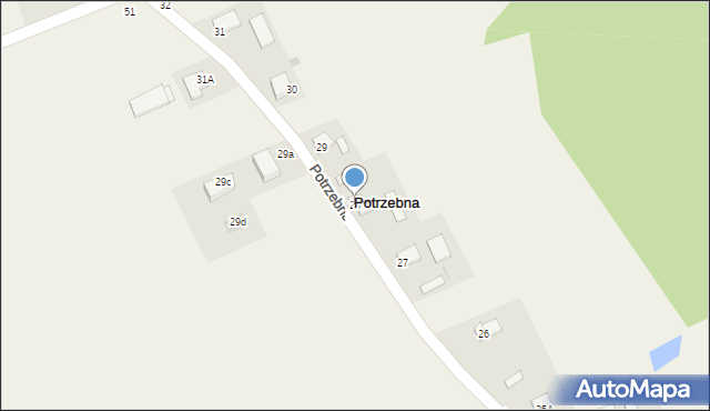 Potrzebna, Potrzebna, 28, mapa Potrzebna