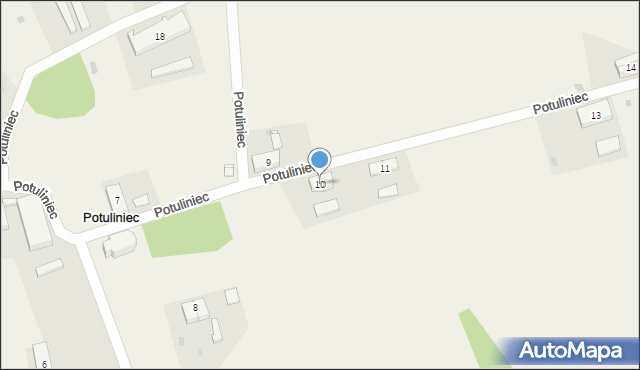 Potuliniec, Potuliniec, 10, mapa Potuliniec
