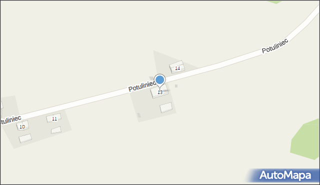 Potuliniec, Potuliniec, 13, mapa Potuliniec