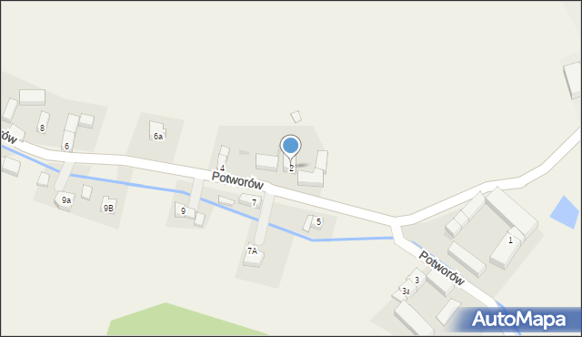 Potworów, Potworów, 2, mapa Potworów