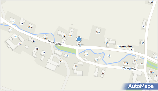 Potworów, Potworów, 38, mapa Potworów