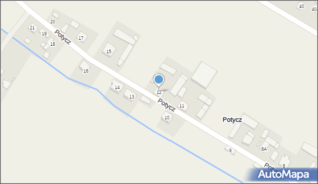 Potycz, Potycz, 12, mapa Potycz