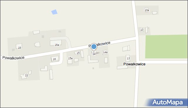 Powałkowice, Powałkowice, 14, mapa Powałkowice