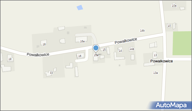 Powałkowice, Powałkowice, 15a, mapa Powałkowice