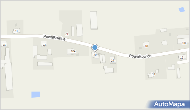 Powałkowice, Powałkowice, 20, mapa Powałkowice