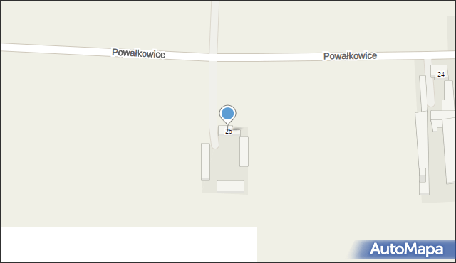Powałkowice, Powałkowice, 25, mapa Powałkowice