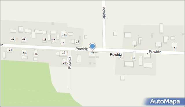 Powidz, Powidz, 12, mapa Powidz