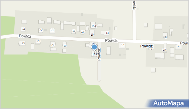 Powidz, Powidz, 16A, mapa Powidz