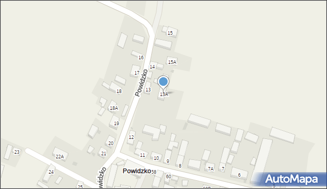 Powidzko, Powidzko, 13A, mapa Powidzko